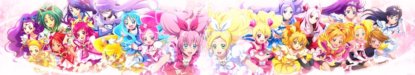 houjou hibiki, kurumi erika, misumi nagisa, hanasaki tsubomi, minamino kanade, and 38 more (precure and 9 more) drawn by maeashi