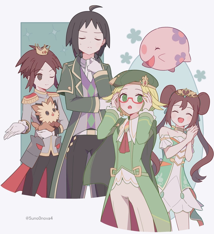 munna, lillipup, bianca, cheren, rosa, and 1 more (pokemon and 1 more) drawn by 343rone