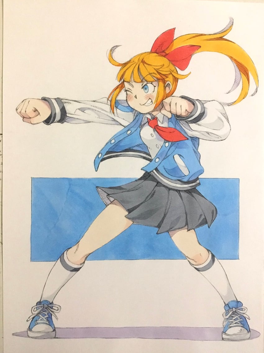 kyoko (kunio-kun series and 1 more) drawn by peter_salt
