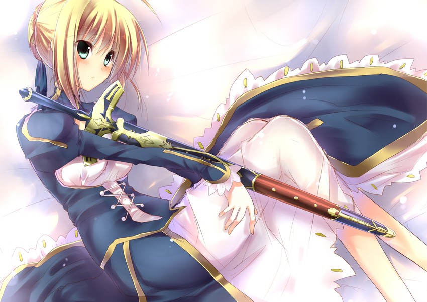 artoria pendragon and saber (fate and 1 more) drawn by amane_ruri