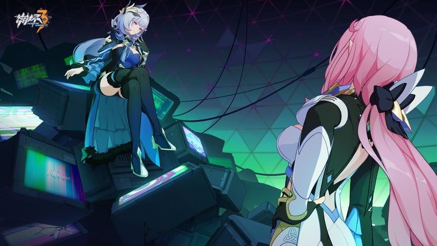elysia and herrscher of corruption (honkai and 1 more)
