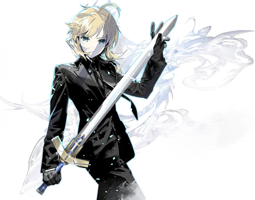 artoria pendragon and saber (fate and 1 more) drawn by cofffee