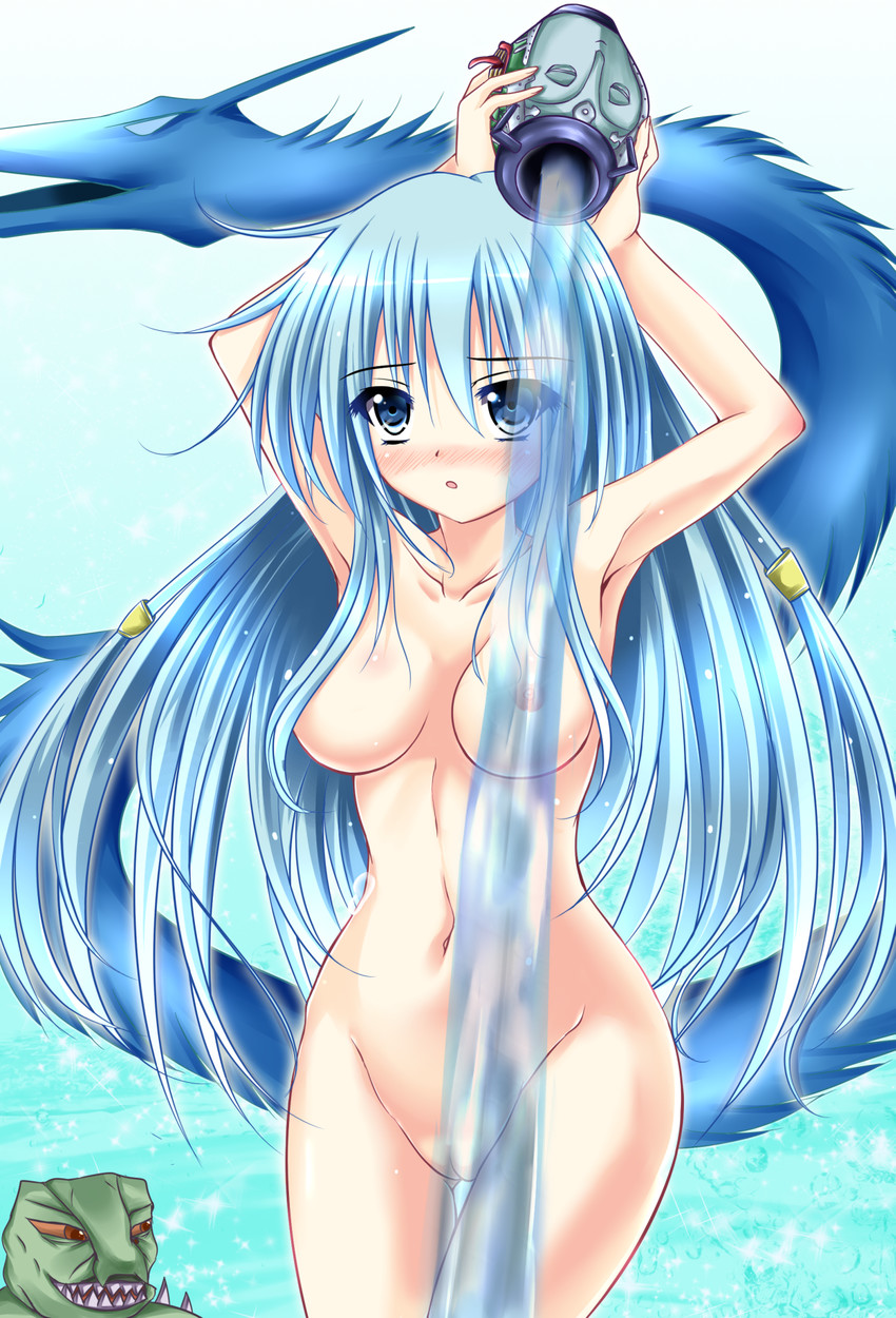 eria, eria the water charmer, gigobyte, pot of duality, and water omotics (yu-gi-oh! and 1 more) drawn by andrew_(duel_angel)