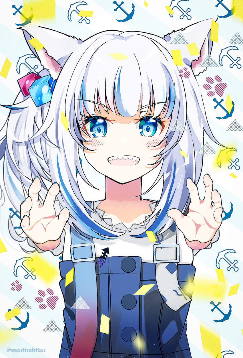 gawr gura (hololive and 1 more) drawn by morinohito