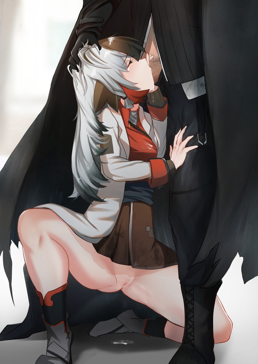silverash and snowsant (arknights) drawn by krirk