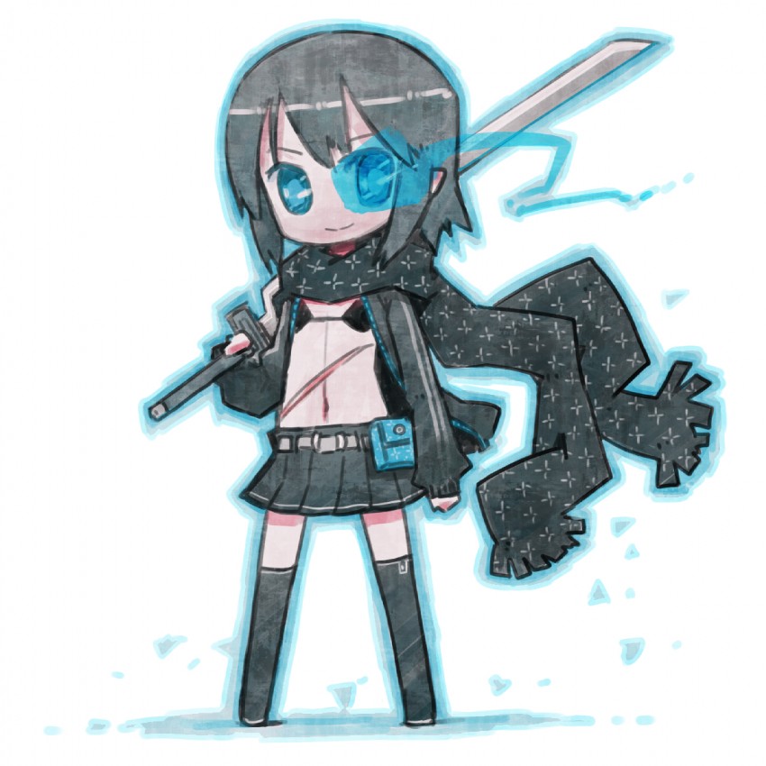 black rock shooter (black rock shooter) drawn by kirari_chito