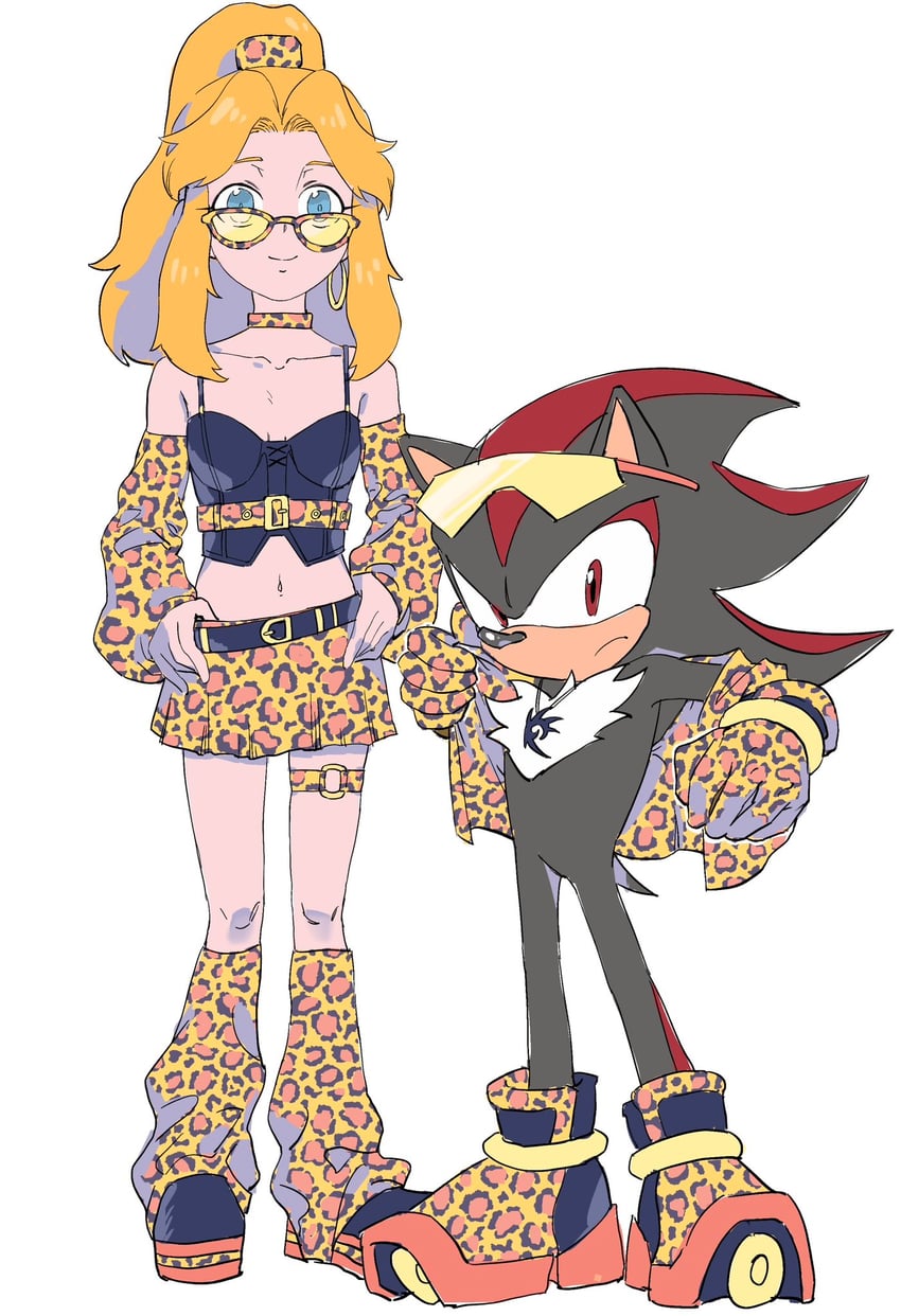 shadow the hedgehog and maria robotnik (sonic and 1 more) drawn by shyu_1014