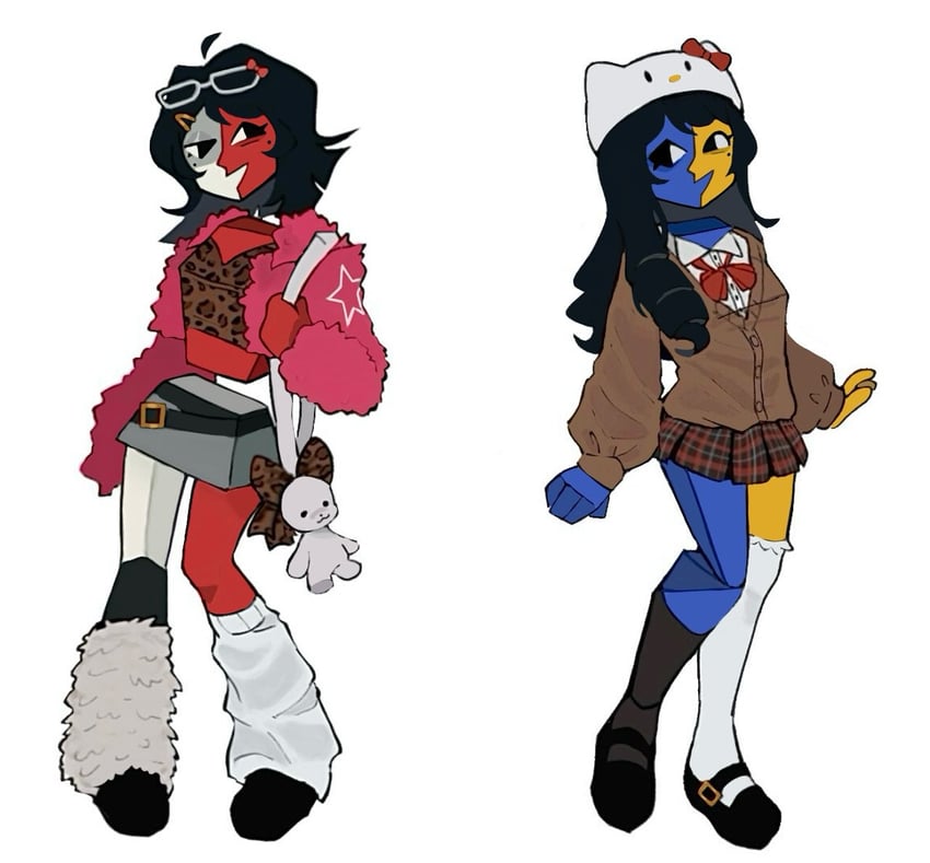 hello kitty and ena (sanrio and 2 more) drawn by bbq_sand