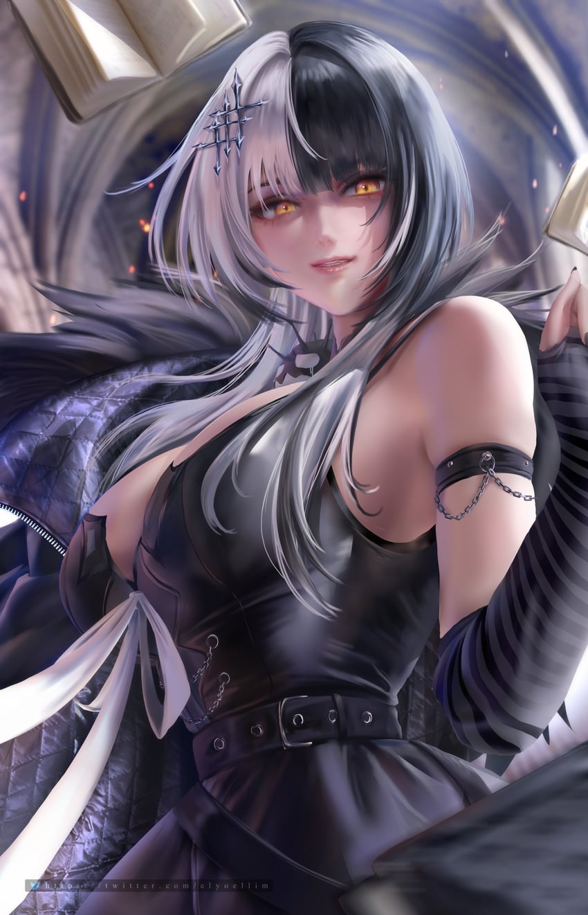 shiori novella and yorick (hololive and 1 more) drawn by yoellim5