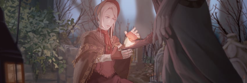 hunter and plain doll (bloodborne) drawn by yun_(huapeiyun)