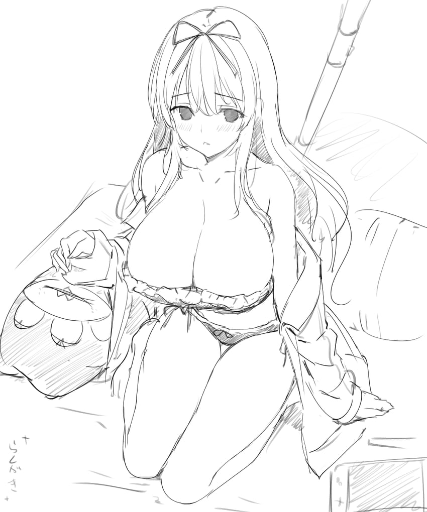 murasaki and bebe-tan (senran kagura and 1 more) drawn by yaegashi_nan