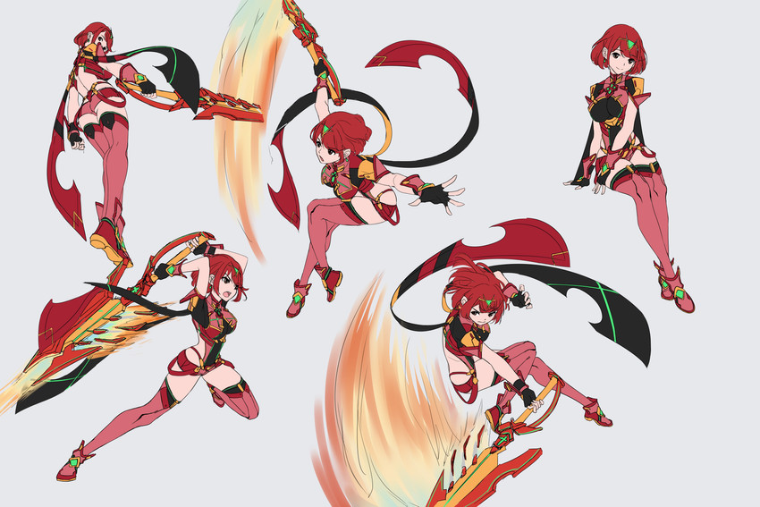 pyra (xenoblade chronicles and 2 more) drawn by lu_(pixiv20967832)