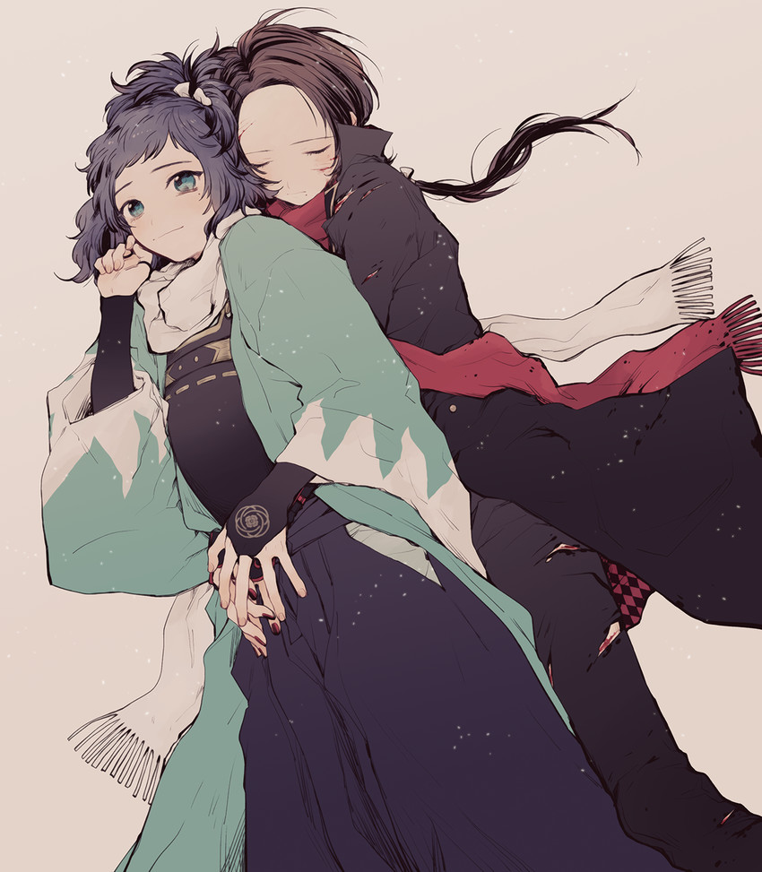 kashuu kiyomitsu and yamato-no-kami yasusada (touken ranbu) drawn by shigeru