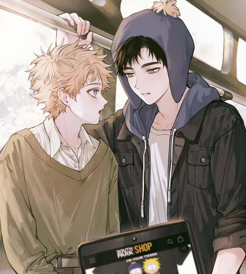 craig tucker and tweek tweak (south park) drawn by 0o0_w_o0