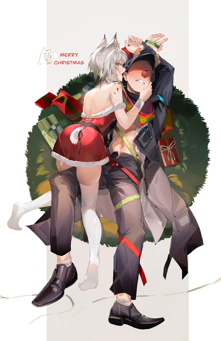 doctor and kal'tsit (arknights) drawn by tabayashi