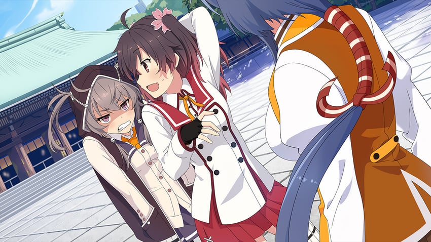 asakura mihono, setouchi chie, and shichinosato kofuki (toji no miko and 1 more)