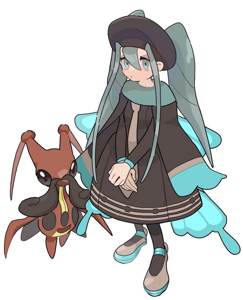 hatsune miku, bug miku, and kricketune (pokemon and 2 more) drawn by sora_(bpbp9646)