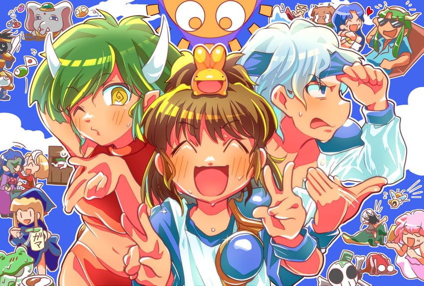 arle nadja, puyo, carbuncle, draco centauros, witch, and 16 more (puyopuyo and 1 more) drawn by mika_pu