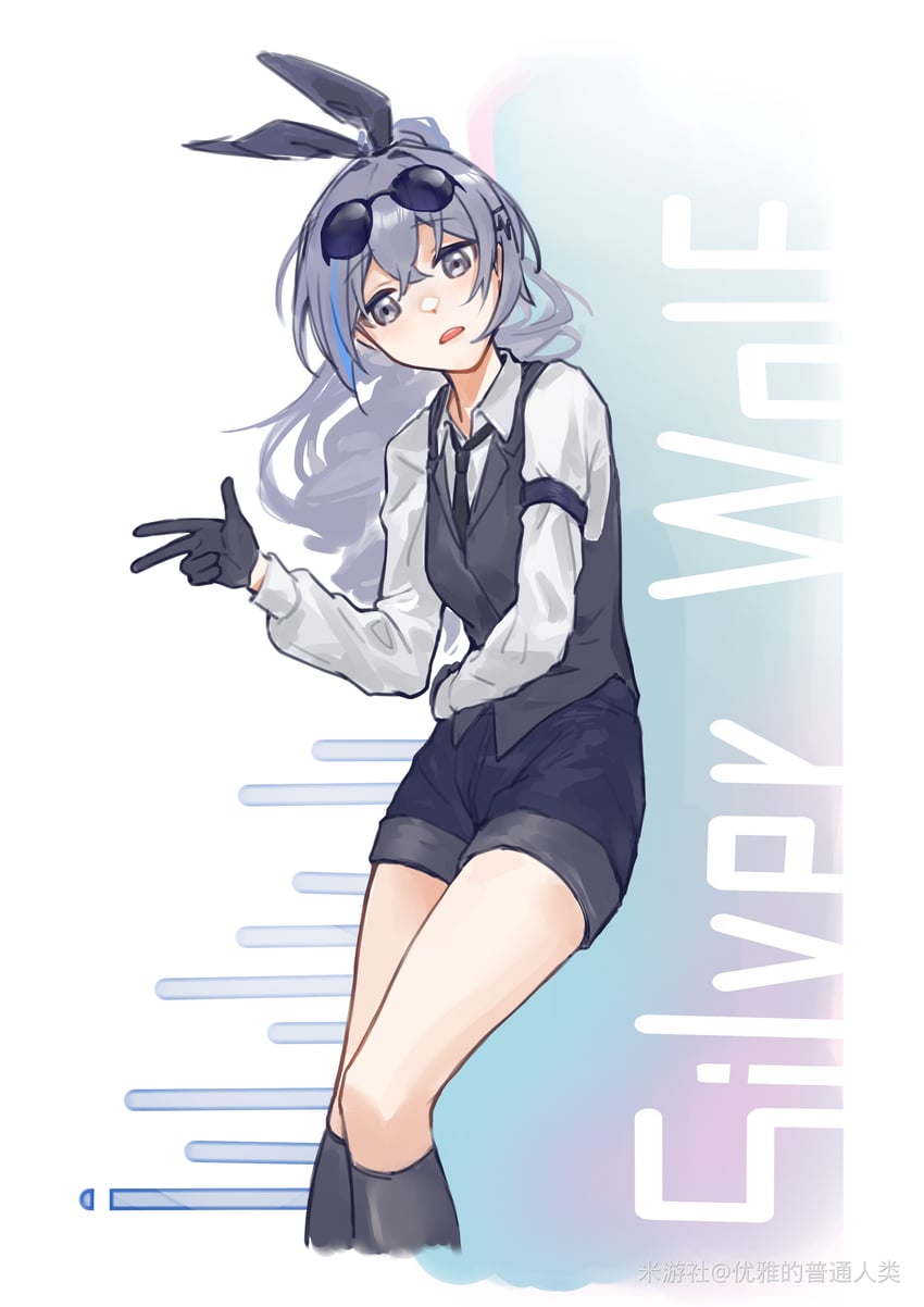 silver wolf (honkai and 1 more) drawn by youya_de_putongren_lei