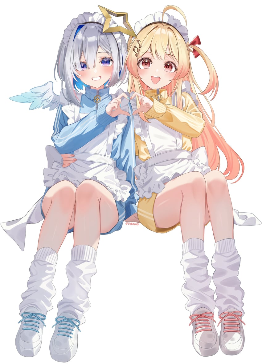 amane kanata and otonose kanade (hololive and 1 more) drawn by uekana9