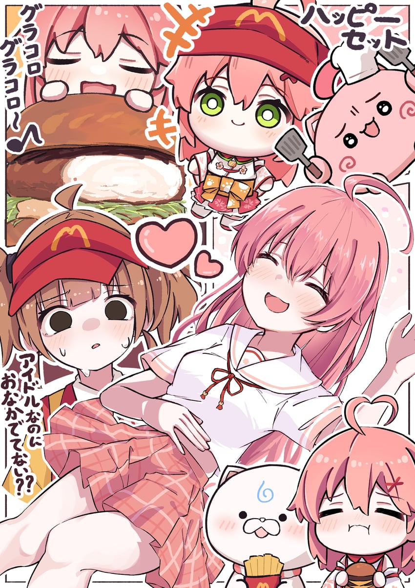 sakura miko, 35p, imadake dabuchi tabemi, and maguchi (hololive and 1 more) drawn by kawaiisuioji