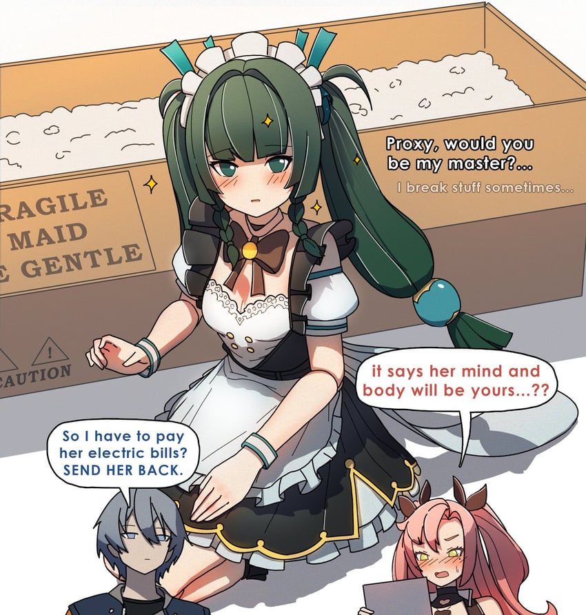 wise, nicole demara, and qingyi (zenless zone zero) drawn by dorahdew