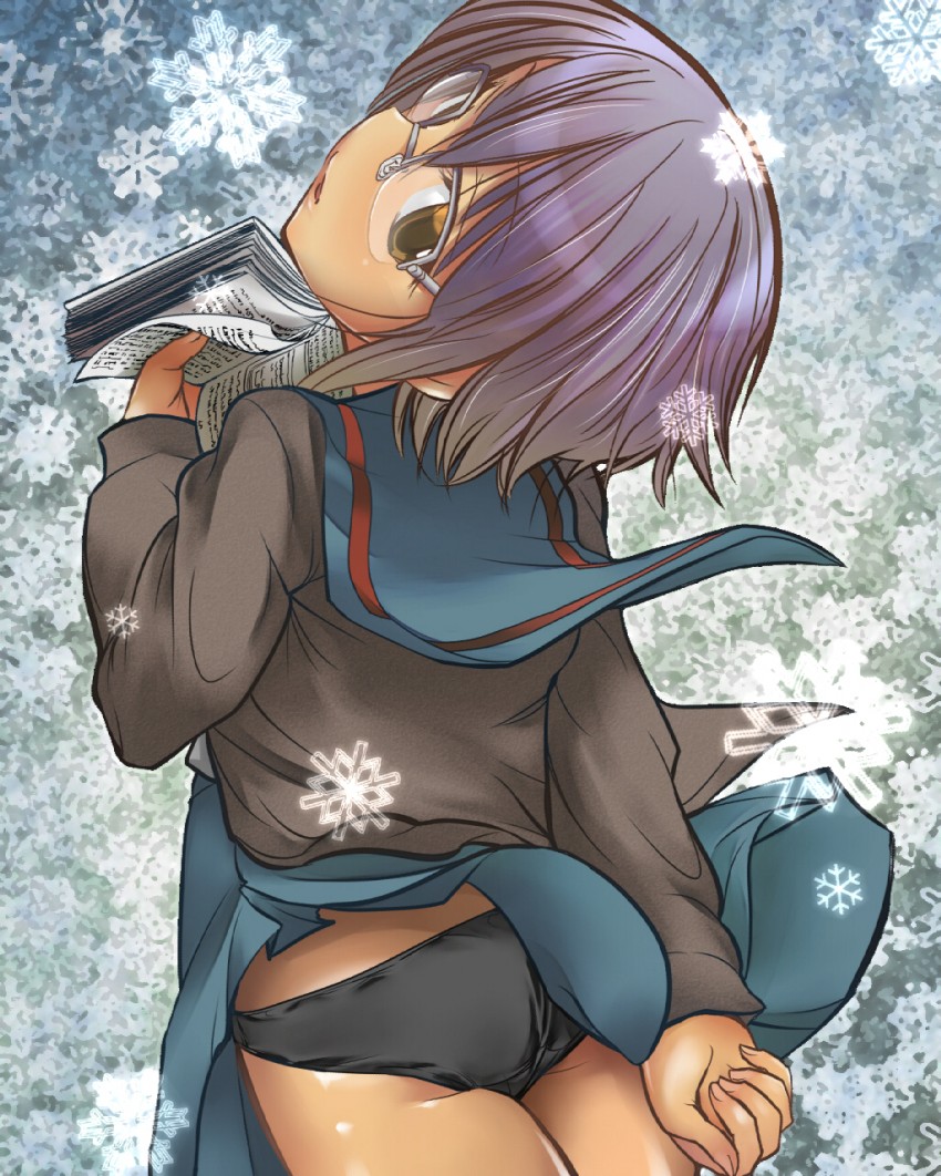 nagato yuki (suzumiya haruhi no yuuutsu and 1 more) drawn by ikusa_ryuuji
