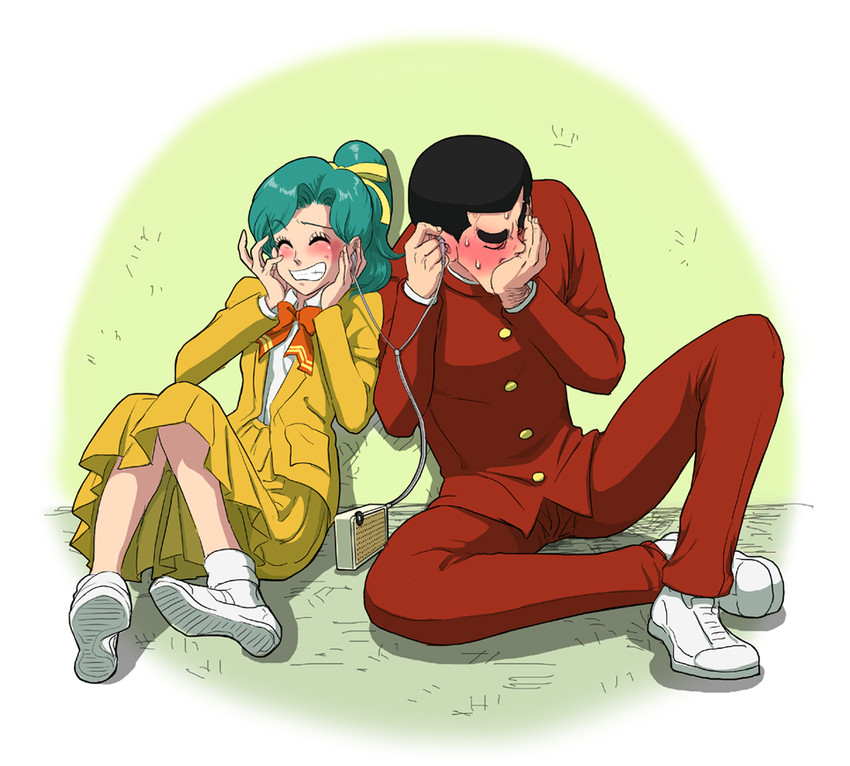 uru chie and reietsu gou (high school! kimengumi) drawn by nika_(nikasa_an)