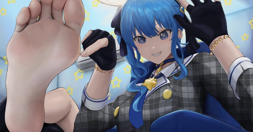 hoshimachi suisei (hololive) drawn by footer@unyaaan
