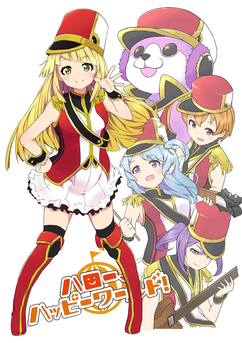 tsurumaki kokoro, matsubara kanon, seta kaoru, michelle, and kitazawa hagumi (bang dream!) drawn by fuyubone