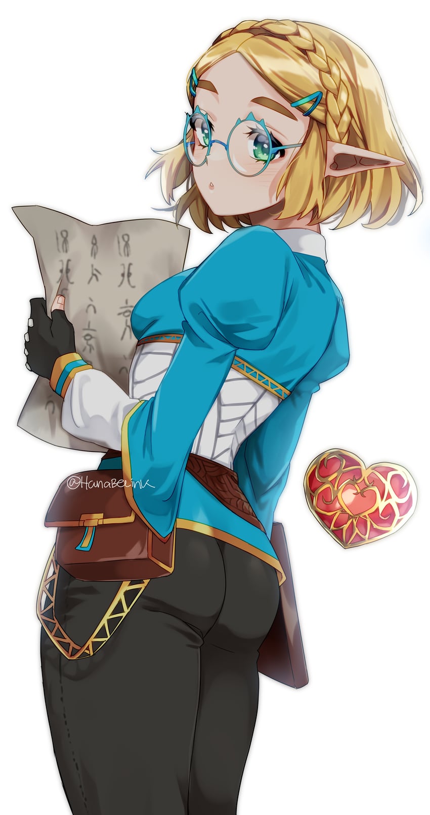 princess zelda (the legend of zelda and 1 more) drawn by hanaberin