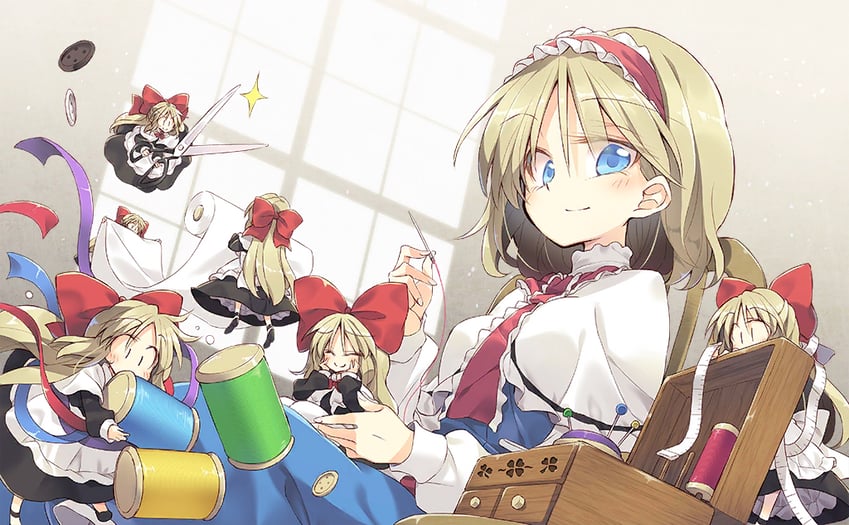 alice margatroid and shanghai doll (touhou and 1 more) drawn by satou_kibi