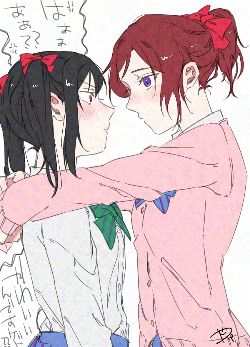 nishikino maki and yazawa nico (love live! and 1 more) drawn by surfacedxxc