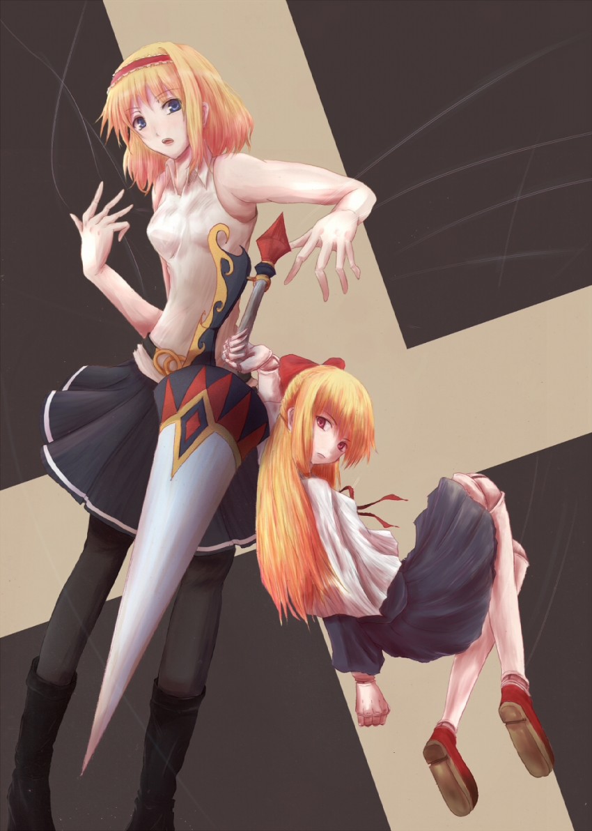 alice margatroid and shanghai doll (touhou) drawn by k.k