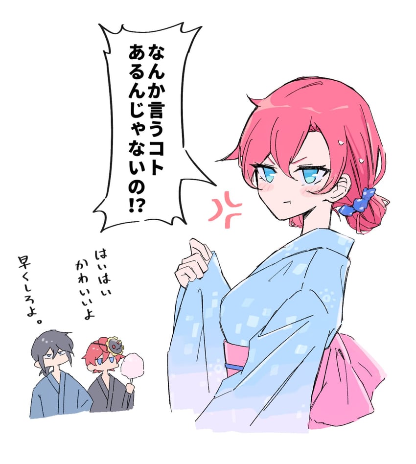 shiramine rika, aiba takumi, and sanada arata (digimon and 2 more) drawn by nagoshi