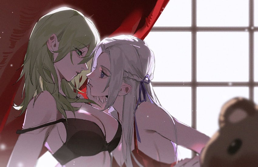 female byleth and edelgard von hresvelg (fire emblem and 1 more) drawn by caicaicaicai_ni_caicai