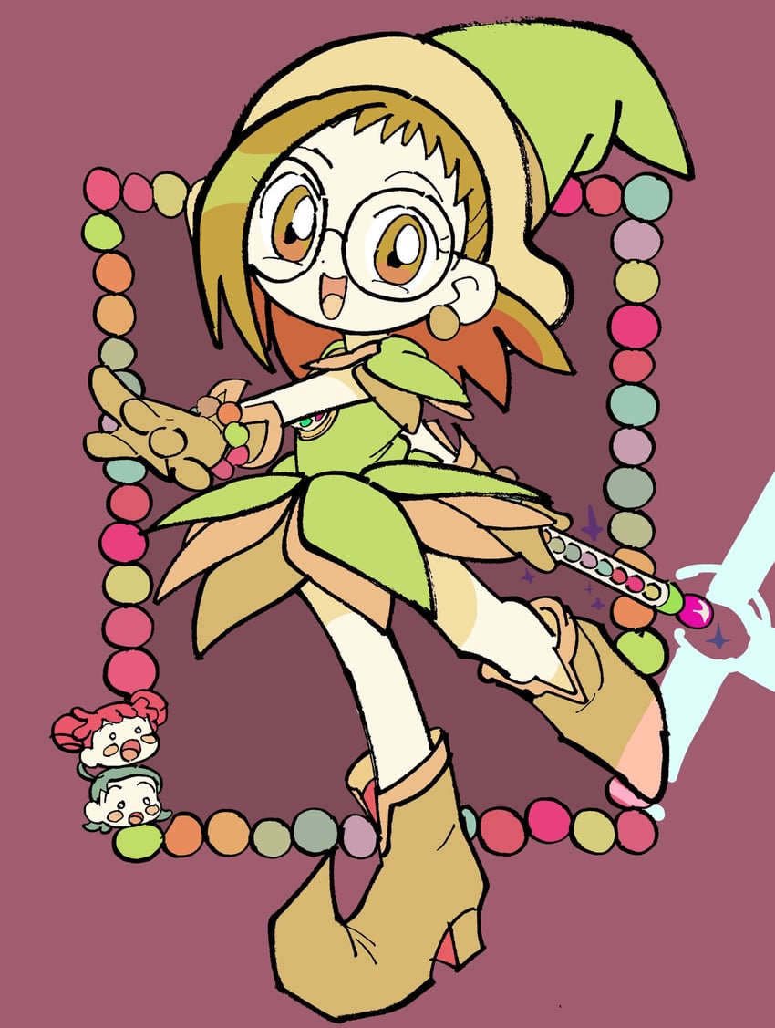harukaze doremi, fujiwara hazuki, and senoo aiko (ojamajo doremi) drawn by sono_(samusu_gi)