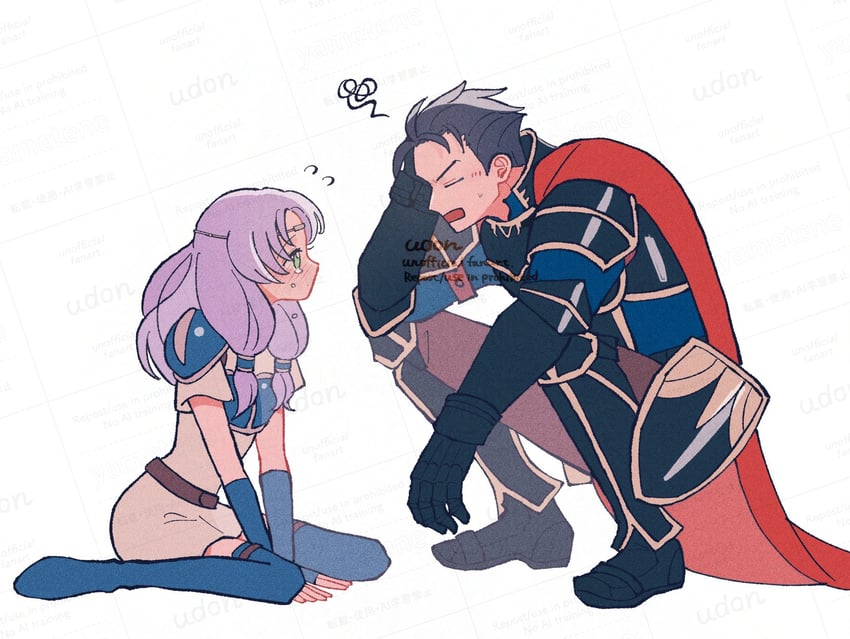 hector and florina (fire emblem and 1 more) drawn by udon_(udon_xxx)