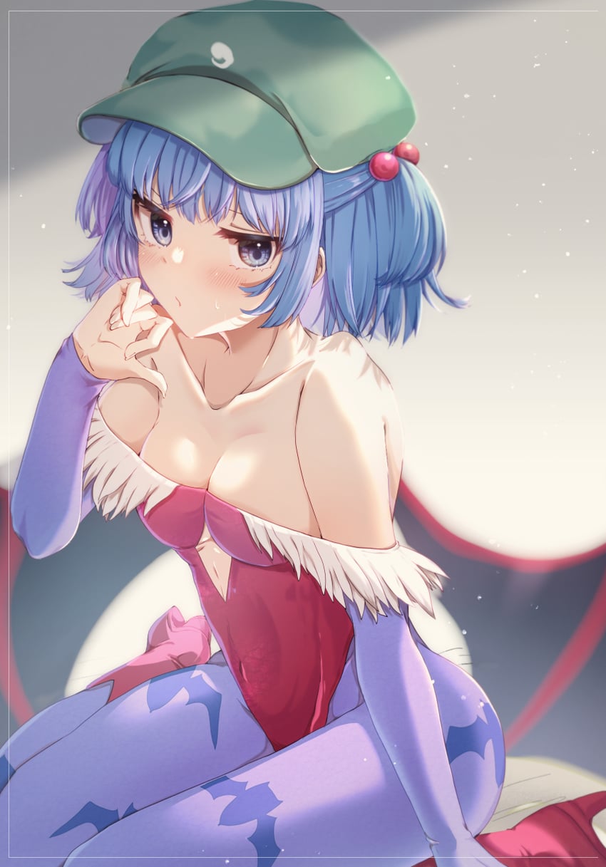kawashiro nitori and lilith (touhou and 1 more) drawn by aoi_(annbi)