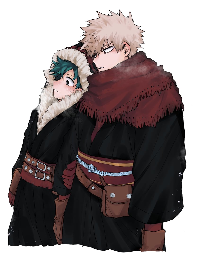 midoriya izuku and bakugou katsuki (boku no hero academia) drawn by tanuki_happa