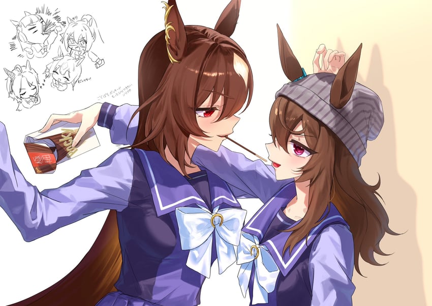 gold ship, satono diamond, sirius symboli, nakayama festa, el condor pasa, and 1 more (umamusume) drawn by gul_(parfaitgul)