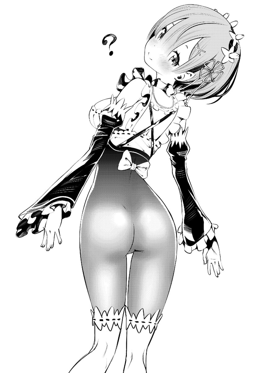 rem (re:zero kara hajimeru isekai seikatsu) drawn by fukushima_masayasu