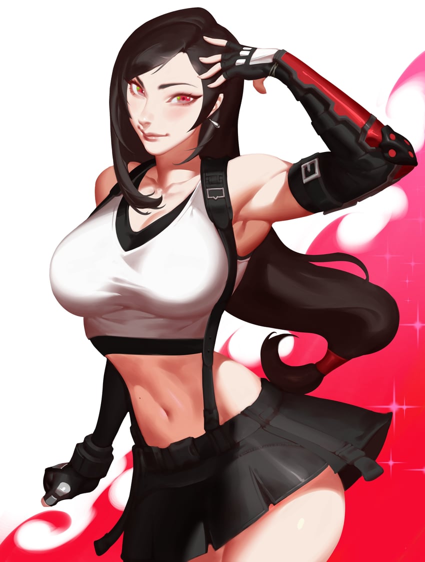 tifa lockhart (final fantasy and 2 more) drawn by zelus