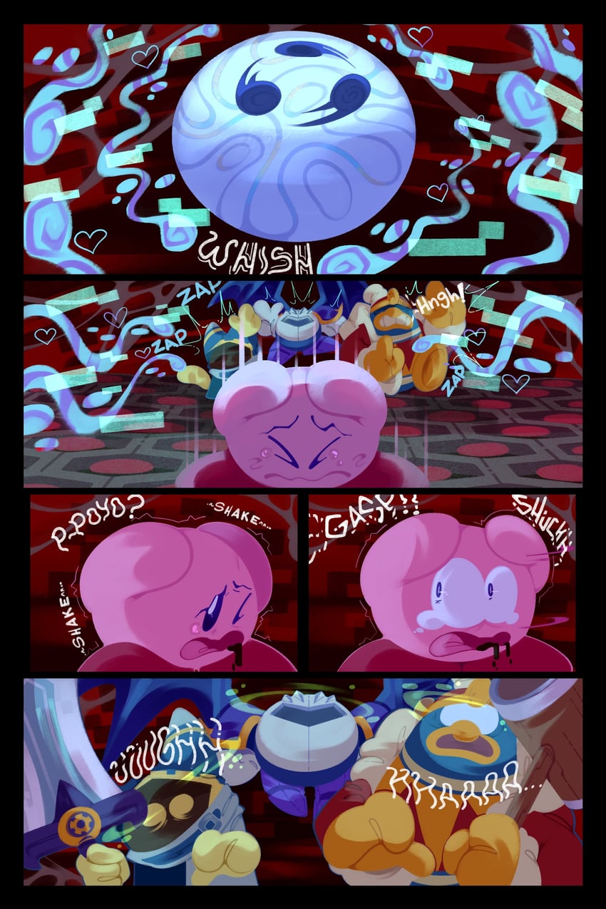 kirby, meta knight, king dedede, magolor, void termina, and 1 more (kirby and 1 more) drawn by the_mad_fanatic