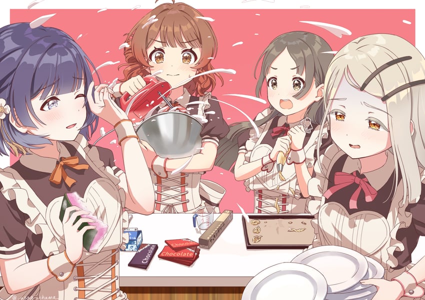 shinosawa hiro, hanami ume, kuramoto china, and hataya misuzu (idolmaster and 1 more) drawn by usagichama