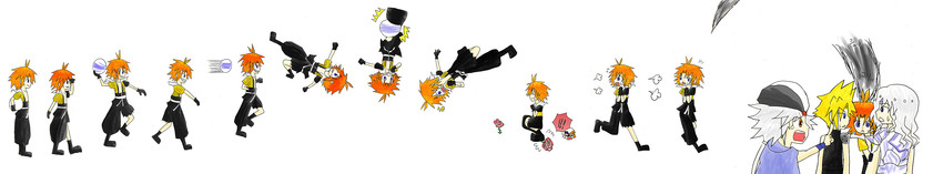 cloud strife, tidus, cecil harvey, and firion (final fantasy and 5 more) drawn by smile-12