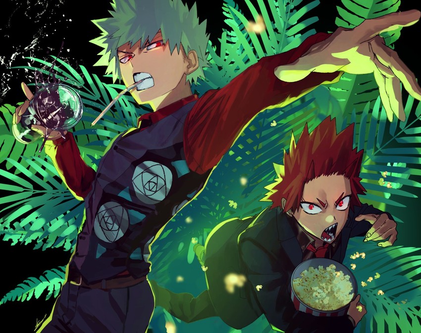 bakugou katsuki and kirishima eijiro (boku no hero academia) drawn by shoco_(sco_labo)