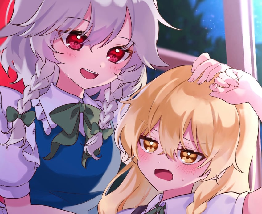 kirisame marisa and izayoi sakuya (touhou) drawn by yomogi_9392