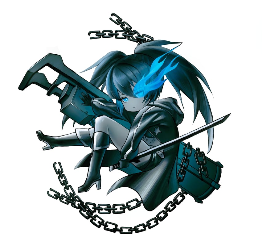black rock shooter (black rock shooter) drawn by ly_(pixiv13839236)