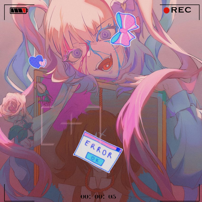 chouzetsusaikawa tenshi-chan and ame-chan (needy girl overdose) drawn by xieee999